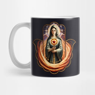 Mother Mary Swirling Cloud of Glory Hamsa Mug